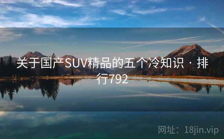 关于国产SUV精品的五个冷知识 · 排行792